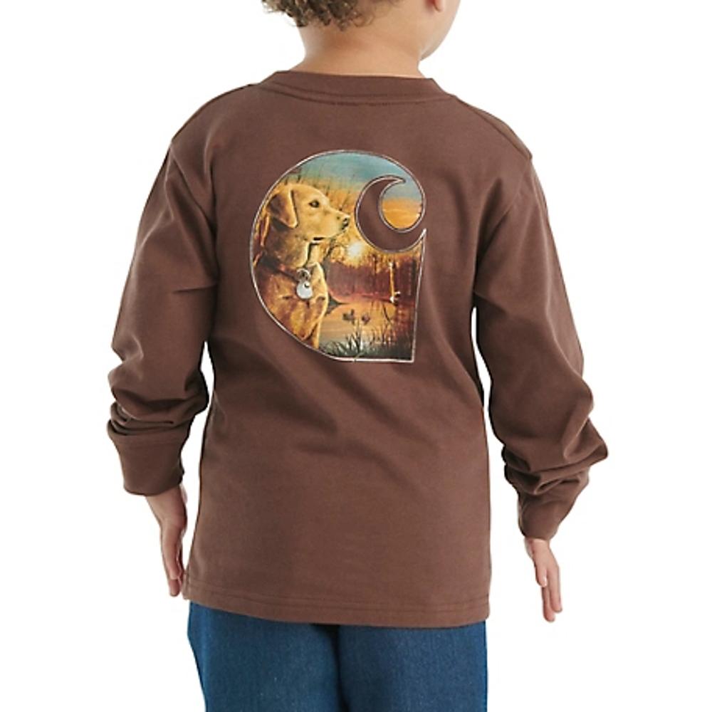 Carhartt Kids Long-Sleeve Graphic Pocket T-Shirt-CA6605-CB57-T