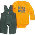 Carhartt Kids Ls Bodysuit, Quilted Overall-CG8945-GH6-I