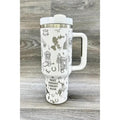 Deshend Enterprise Western Cowboy Stainless Steel Tumblers Cup 40Oz | White-COWBOTT-WHITE