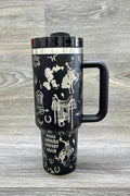 Deshend Enterprise Western Cowboy Stainless Steel Tumblers Cup 40Oz | Black-COWBOYT-BLACK
