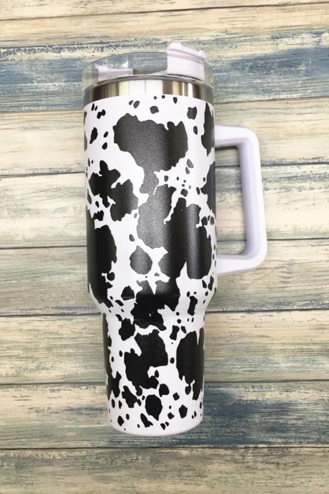 Deshend Enterprise Cow Stainless Steel Tumblers Cup 40Oz | Black-COWT-BLACK