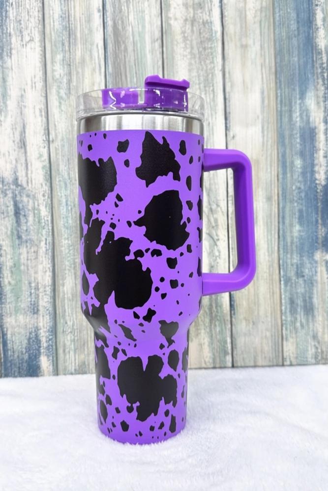 Deshend Enterprise Cow Stainless Steel Tumblers Cup 40Oz | Purple-COWT-PURPLE
