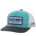 Hooey Cr89 Cactus Ropes Mint / White 5-Panel Trucker with Navy / Blue-CR089-Y