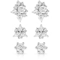 Montana Silversmiths Triple Play Crystal Post Earrings-ER5324