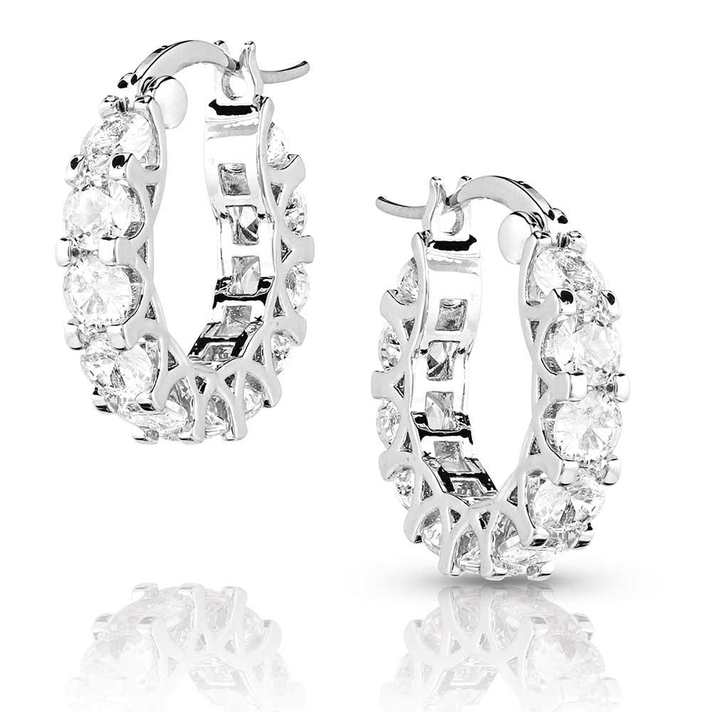 Montana Silversmiths Dazzling Delight Crystal Hoop Earrings-ER5639