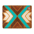 Hooey Montezuma Patchwork Front Pocket Bi-Fold Wallet with Turquoise Accents and Hooe-HFBF007-BRTQ