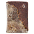 Hooey Chisholm Hooey Tricolor Western Corner Yoke Leather Bifold Money Clip-HFW032-BRTN