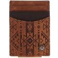 Hooey Monterrey Brown Monterey Embossed Money Clip Wallet With Hooey Logo Rivet-HMC021-TNBR