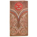 Hooey Ranger Hooey Logo Boot Stitch Filigree Embroidered Tan Rodeo Wallet With Ivor-HW016-BR