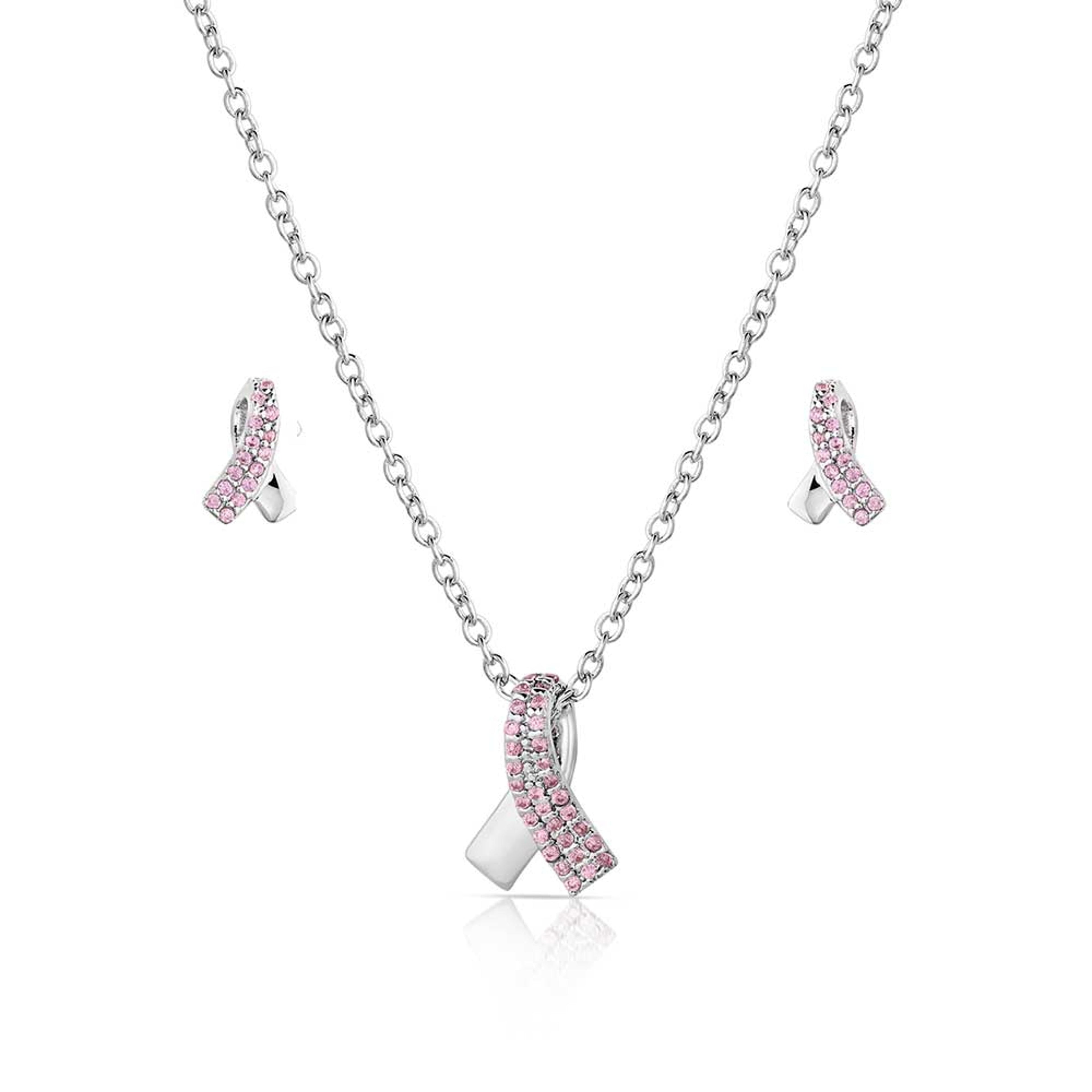 Montana Silversmiths Hope Strength Ribbon Jewelry Set-JS5999TWP