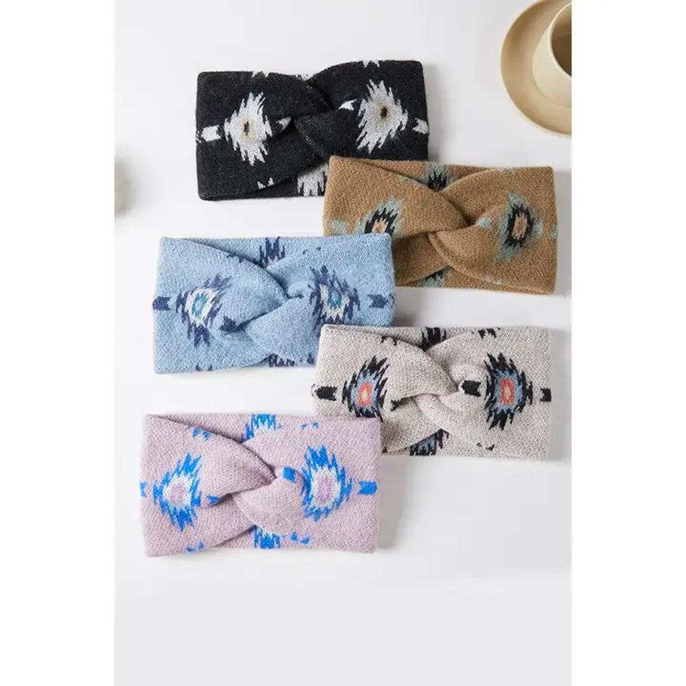 Love And Repeat Aztec Print Twisted Headwrap-LRFVCHB404