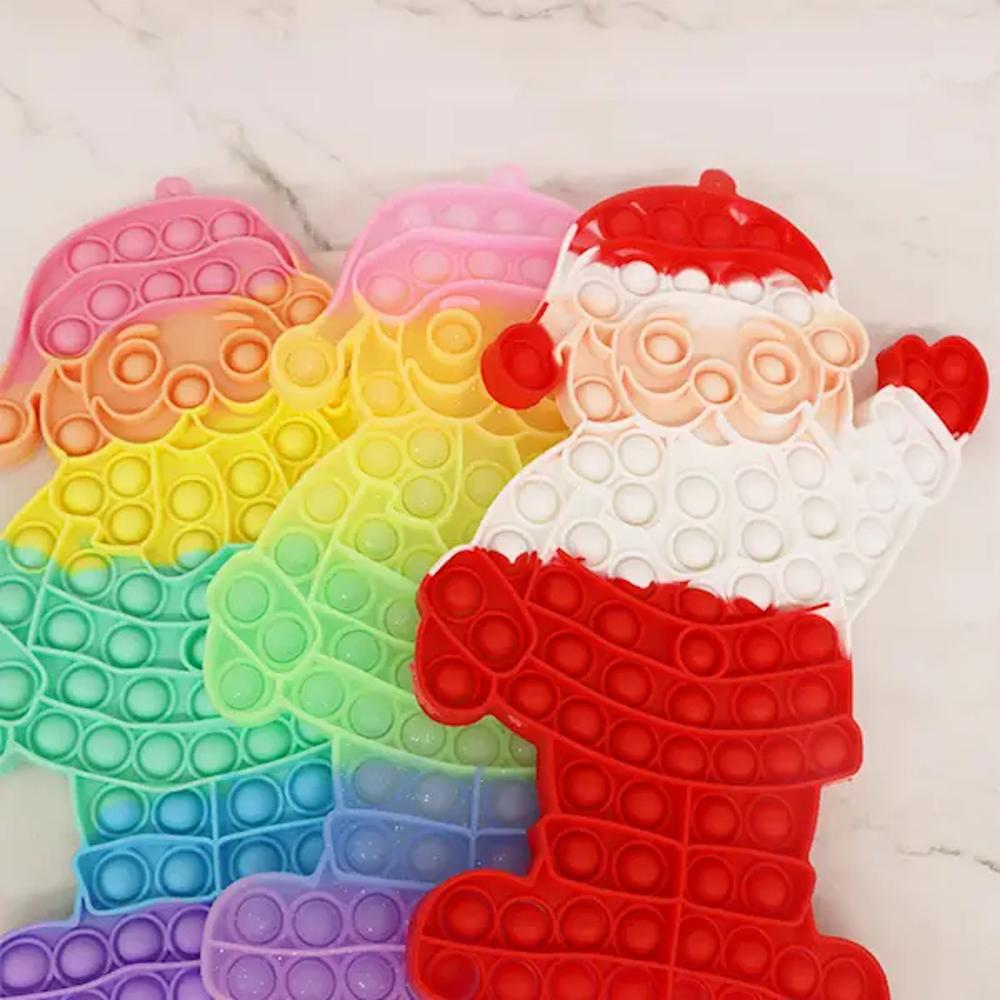 Love And Repeat Kids Multi Color Santa Clause Bubble Push Pop Sensory Fidget Toy-LRJWT810-26