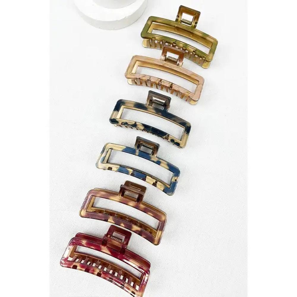 Love And Repeat Non-Slip Leopard Pattern Hair Jaw Clips-LRNRNHP8303