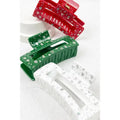 Love And Repeat Christmas Mini Foil Patterns Jaw Hair Clip-LRSSXHR2387