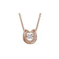 Montana Silversmiths Dancing With Luck Rose Gold Horseshoe Necklace-NC3867RG