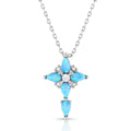 Montana Silversmiths Inspirational Faith Opal Cross Necklace-NC5521