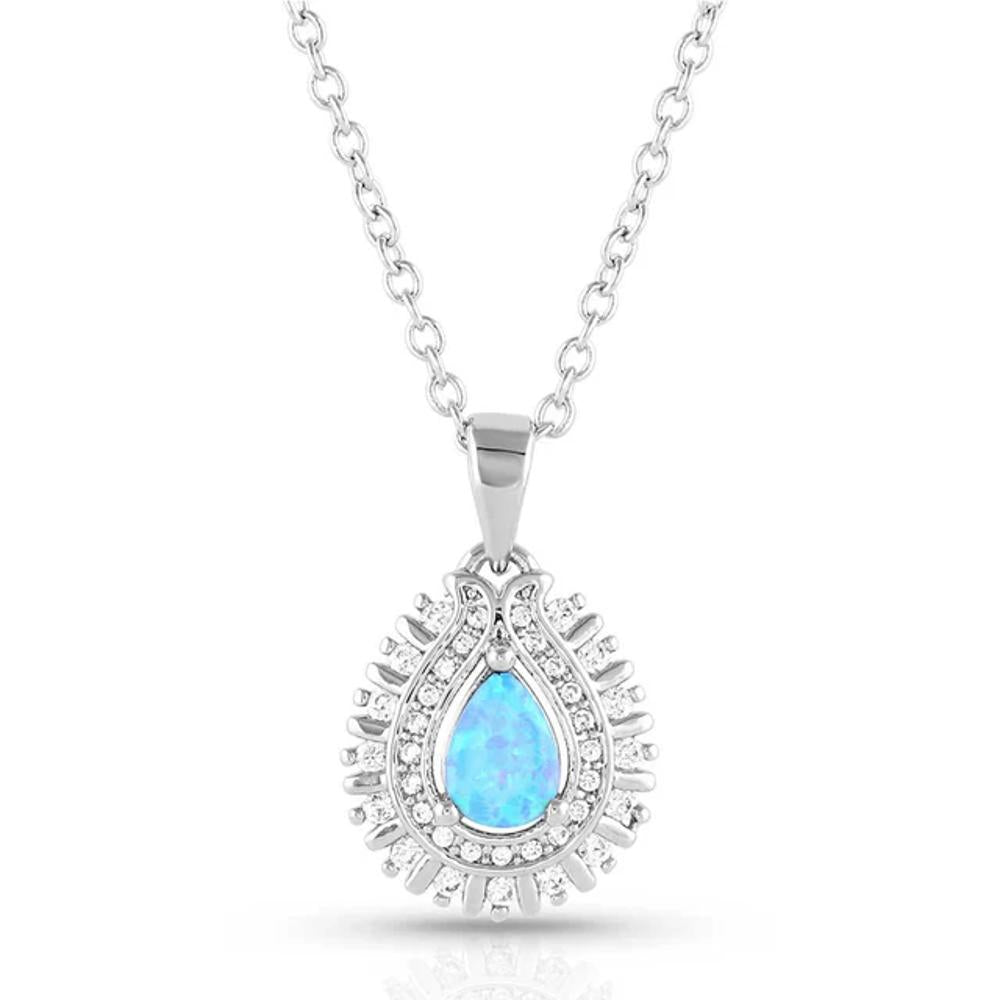 Montana Silversmiths Radiating Crystals Opal Necklace-NC5530