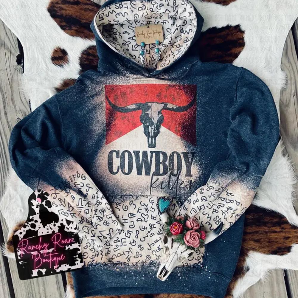 Ranchy Roan Branded Cowboy Killer Hoodie-RRH1