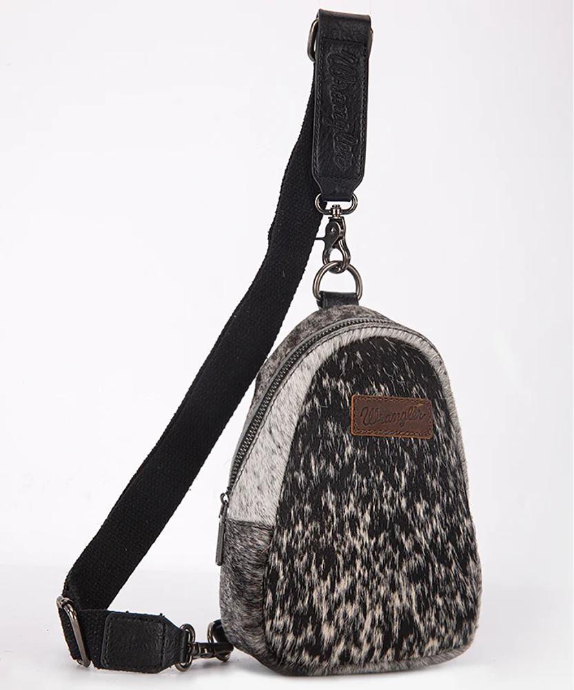 Montana West Wrangler Sling Bag/Crossbody/Chest Bag - Black - Black-WG106-S9110BK