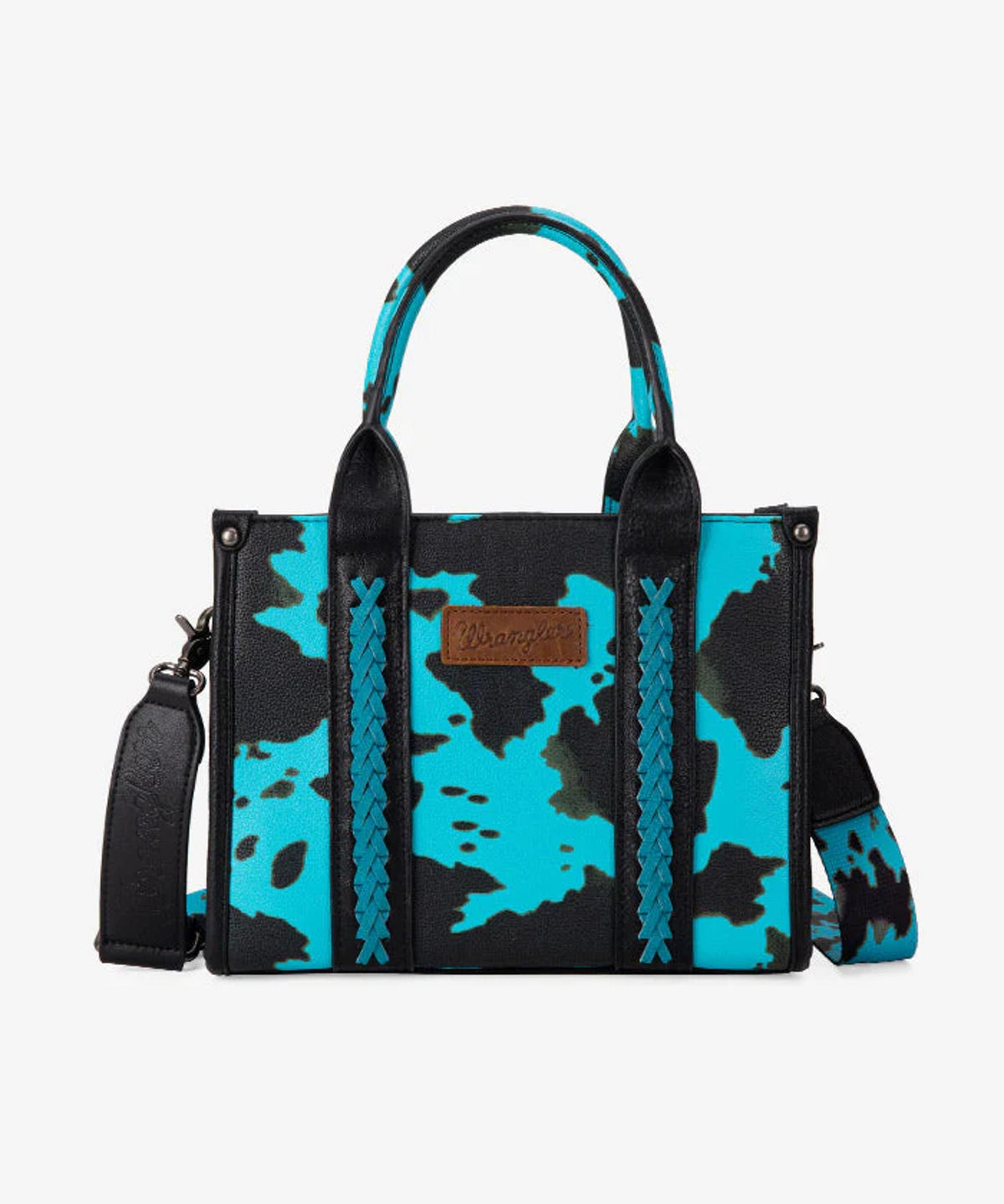 Montana West Womens Wrangler Cow Print Concealed Carry Tote/Crossbody - Turquoise - Turquo-WG133-8120STQ