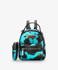 Montana West Wrangler Cow Print Mini Backpack With Coin Pouch - Turquoise - Turquoise-WG133-8600TQ