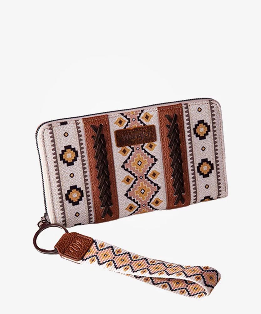Montana West Wrangler Southwestern Art Print Wallet Coffee - Coffee-WG2202-W006CF
