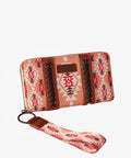 Montana West Wrangler Southwestern Art Print Wallet Orange Orange-WG2203-W006OR