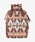 Montana West Wrangler Aztec Printed Callie Backpack Brown Brown-WG2204-9110BR