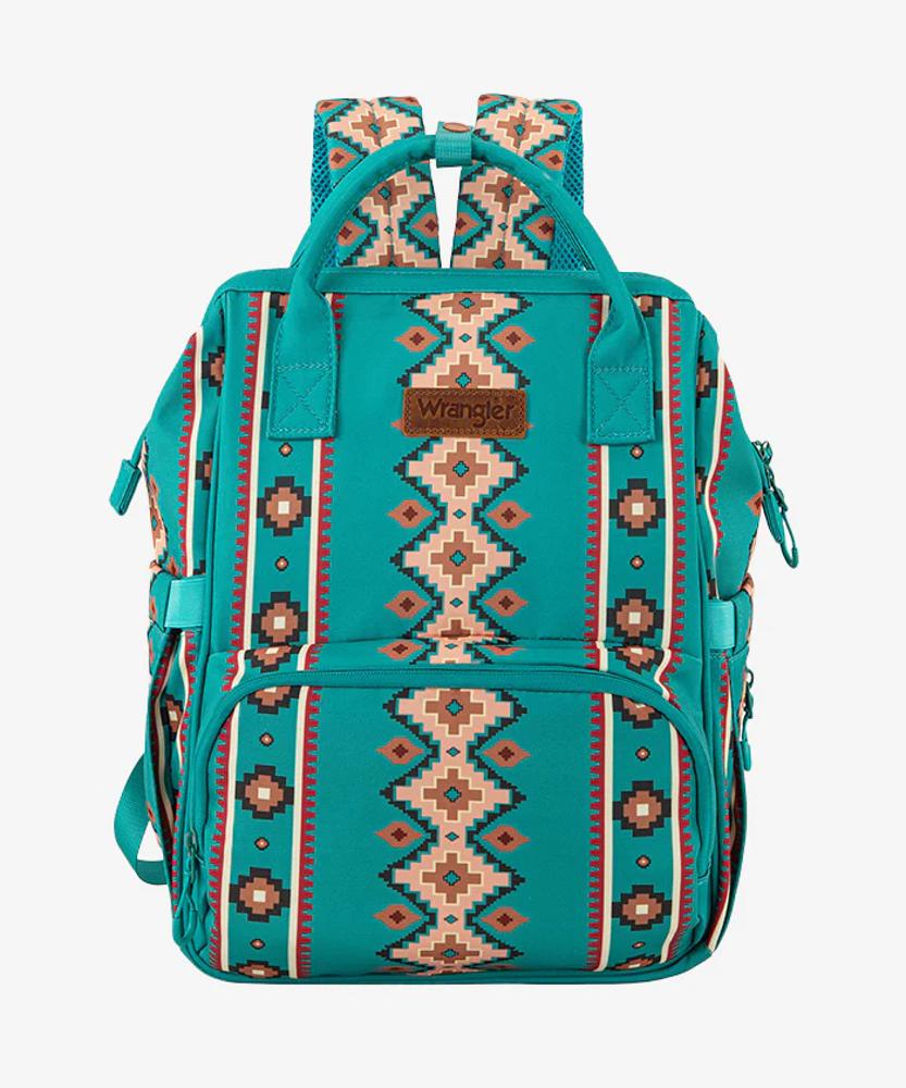 Montana West Wrangler Aztec Printed Callie Backpack Green Green-WG2204-9110GN