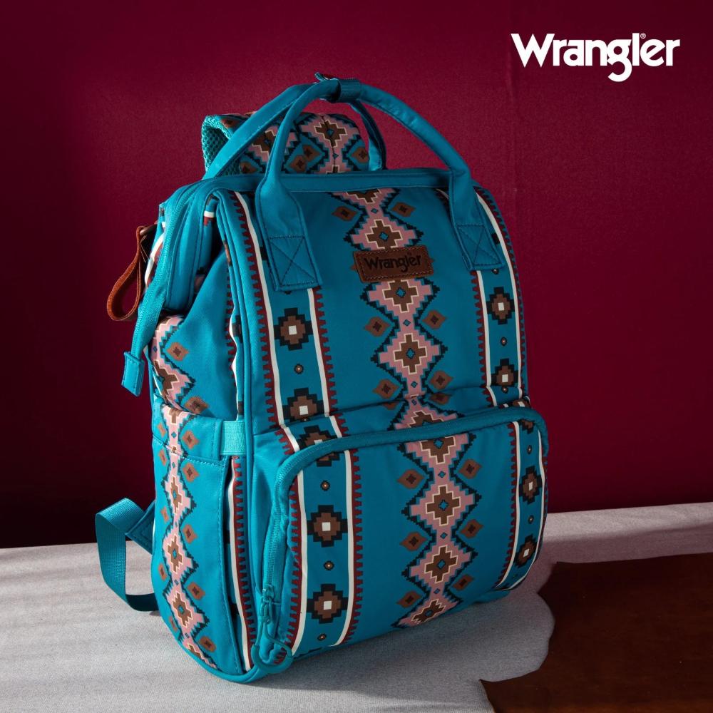 Montana West Wrangler Aztec Printed Callie Backpack Turquoise Turquoise-WG2204-9110TQ