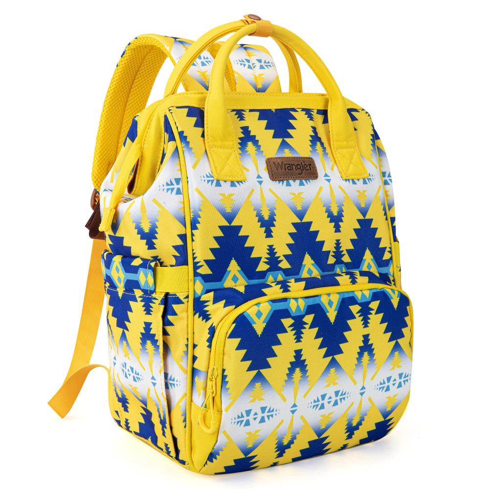 Montana West Wrangler Aztec Printed Callie Backpack Yellow Yellow-WG2204-9110YL