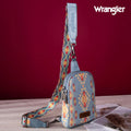 Montana West Wrangler Aztec Print Crossbody Sling Chest Bag Jean Jean-WG2205-210JN