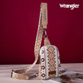 Montana West Wrangler Aztec Print Crossbody Sling Chest Bag Tan Tan-WG2205-210TN