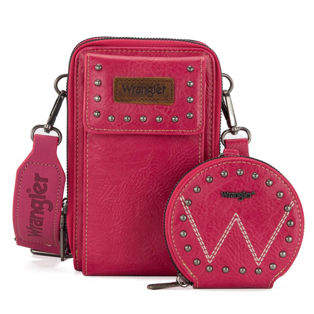 Montana West Wrangler Crossbody Cell Phone Purse Zippered Compartment With Coin Pouch Hot P-WG48S-270HPK