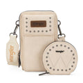Montana West Wrangler Crossbody Cell Phone Purse Zippered Compartment With Coin Pouch Tan-WG48S-270TN
