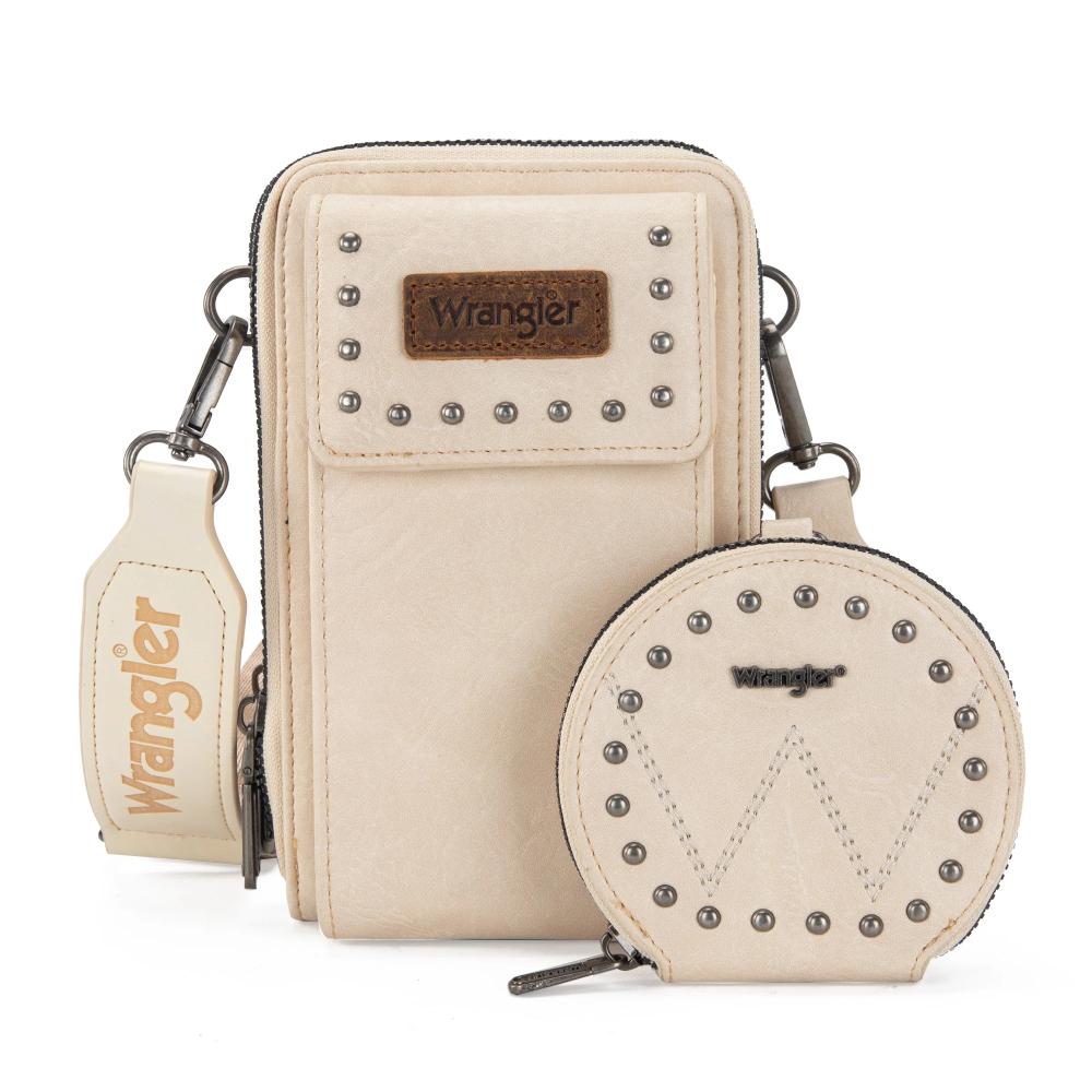 Montana West Wrangler Crossbody Cell Phone Purse Zippered Compartment With Coin Pouch Tan-WG48S-270TN