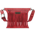 Montana West Wranglerfringefannypackbeltbagslingbagredred-WG73-8194RD