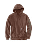 Carhartt Mens Loose Fit Midweight Logo Sleeve Graphic Hoodie Mocha Hea-K288-B86