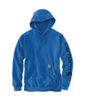 Carhartt Mens Loose Fit Midweight Logo Sleeve Graphic Hoodie Beacon Blue-K288-HH7