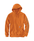 Carhartt Mens Loose Fit Midweight Logo Sleeve Graphic Hoodie Rust Heather-K288-Q90