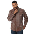 Wrangler Mens Wr Ls Snap Shirt Mwr42203e Brown-112318653