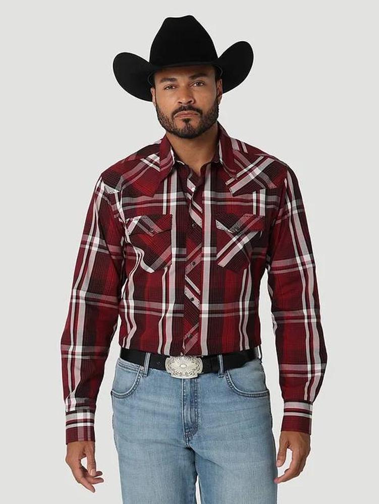 Wrangler Mens Wstrn Wfs Ls Mwfs42207r Wine-112318695