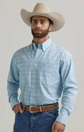 Wrangler Mens Sp23 Mens Gs Ls 2pkt Mgs12308b Blue-112324886