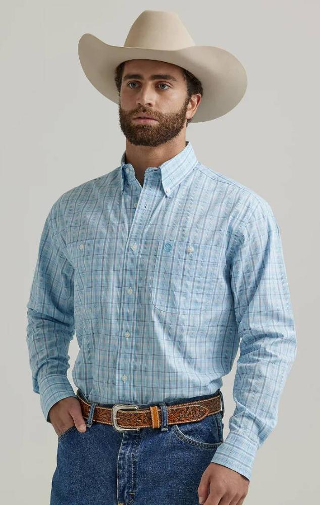 Wrangler Mens Sp23 Mens Gs Ls 2pkt Mgs12308b Blue-112324886
