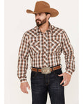 Wrangler Mens Sum23 Mens Wfs Ls Snap Mwfs22307e Brown-112326466
