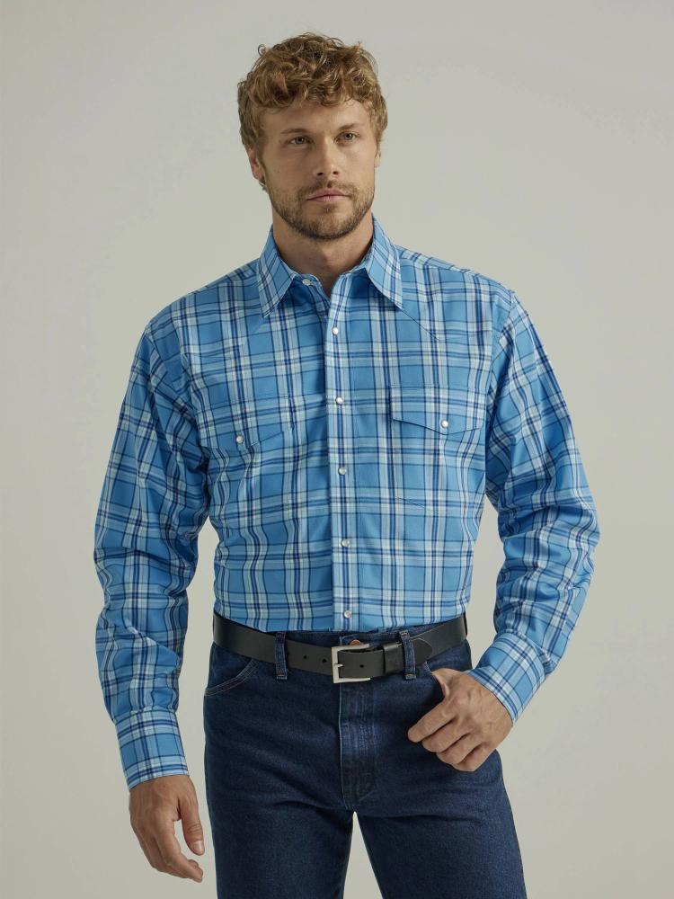 Wrangler Mens Fa23 Mens Wr Ls Mwr32303b Blue-112330343