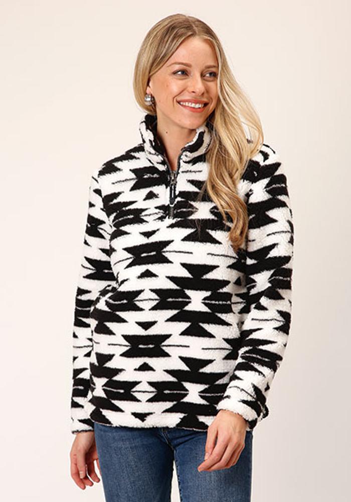 Roper Womens POLAR FLEECE aztec 6195BL - Blue-98-250-6195BL