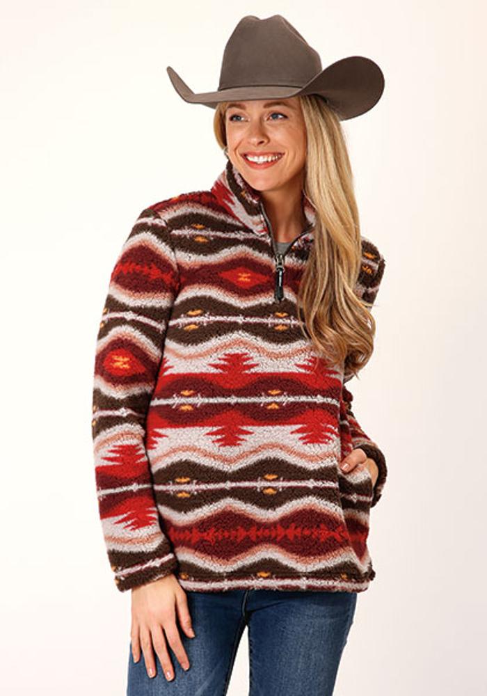 Roper Womens Polar Fleece Fuzzy Aztec 6197MU - Multi-98-250-6197MU