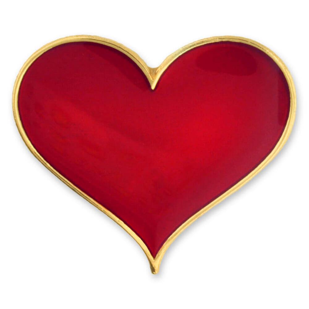 Pin Mart Red Heart Magnetic Pin-S1598
