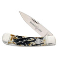Whiskey Bent Hat Co Lock Blade Carved Burnt Bone-WB23-04